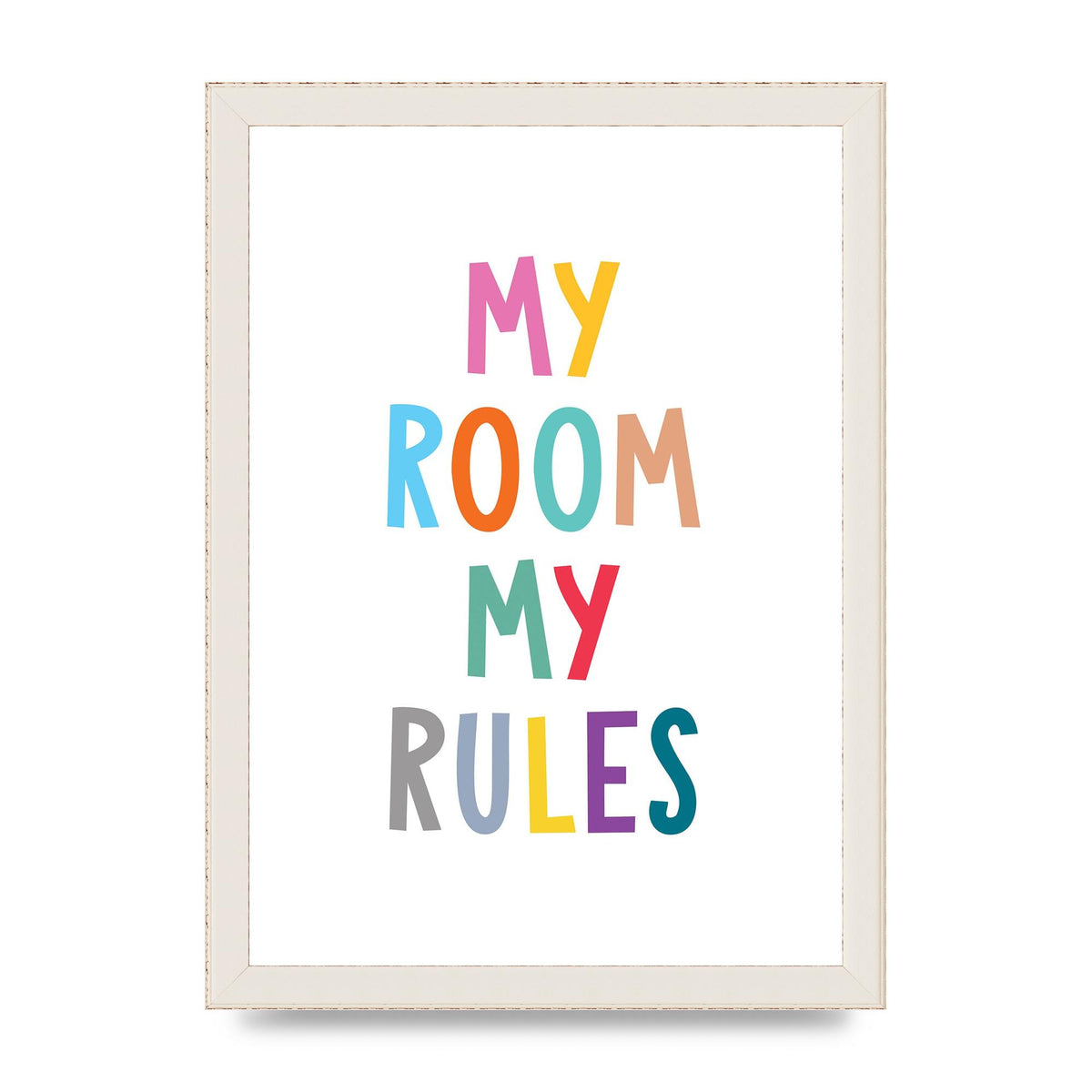My Room My Rules" Printed Poster - A4 framed
