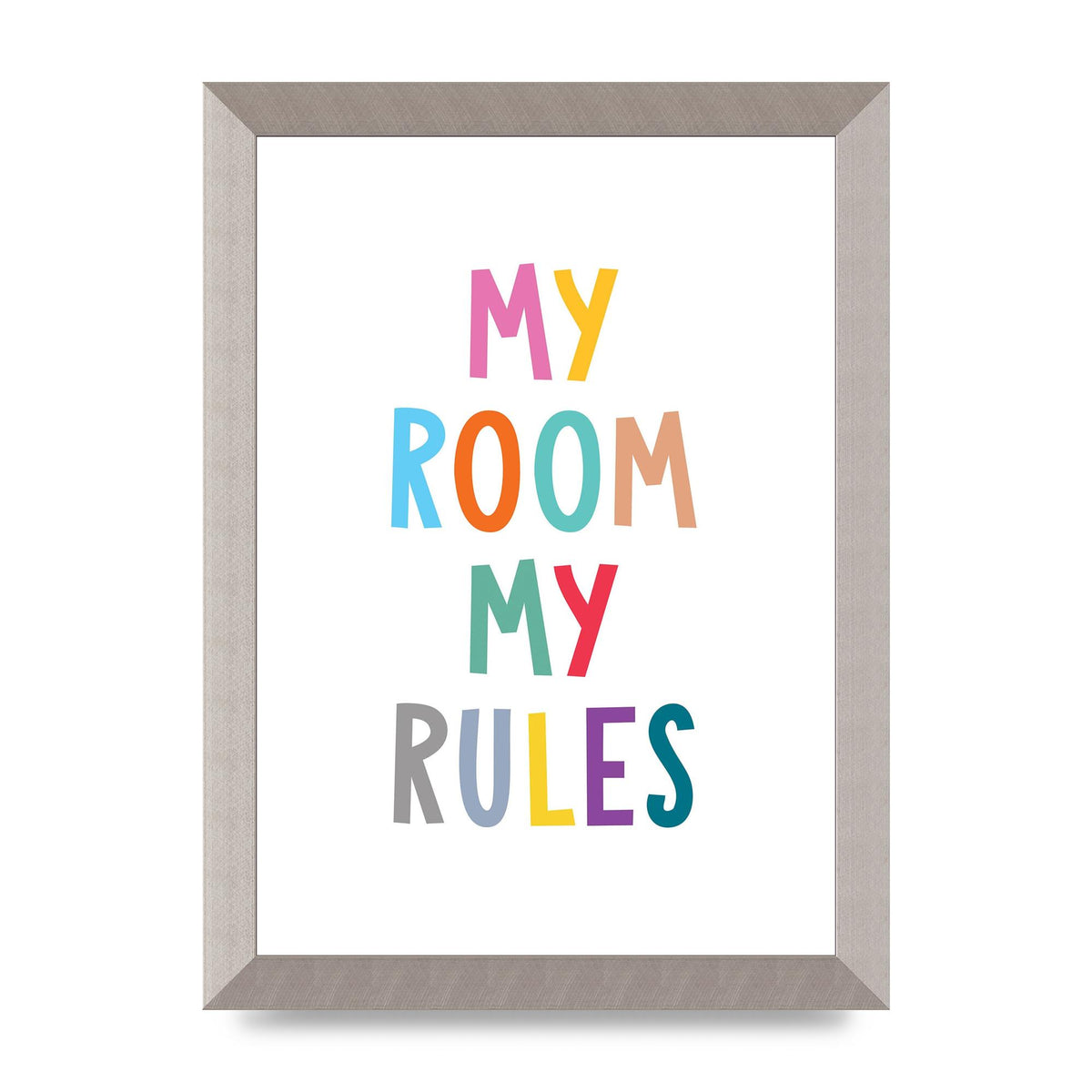 My Room My Rules" Printed Poster - A4 framed