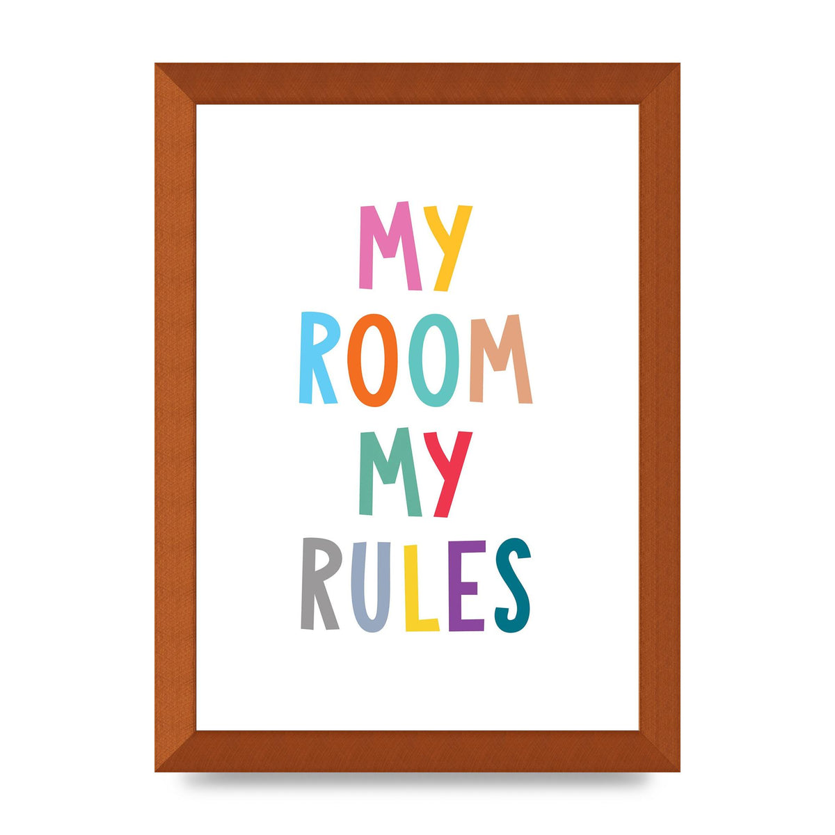 My Room My Rules" Printed Poster - A4 framed