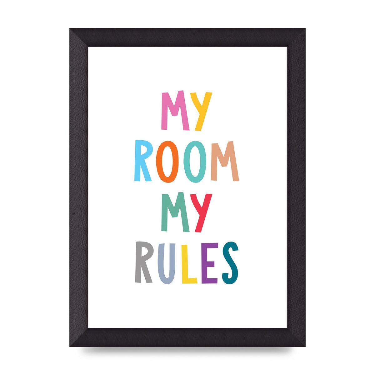 My Room My Rules" Printed Poster - A4 framed