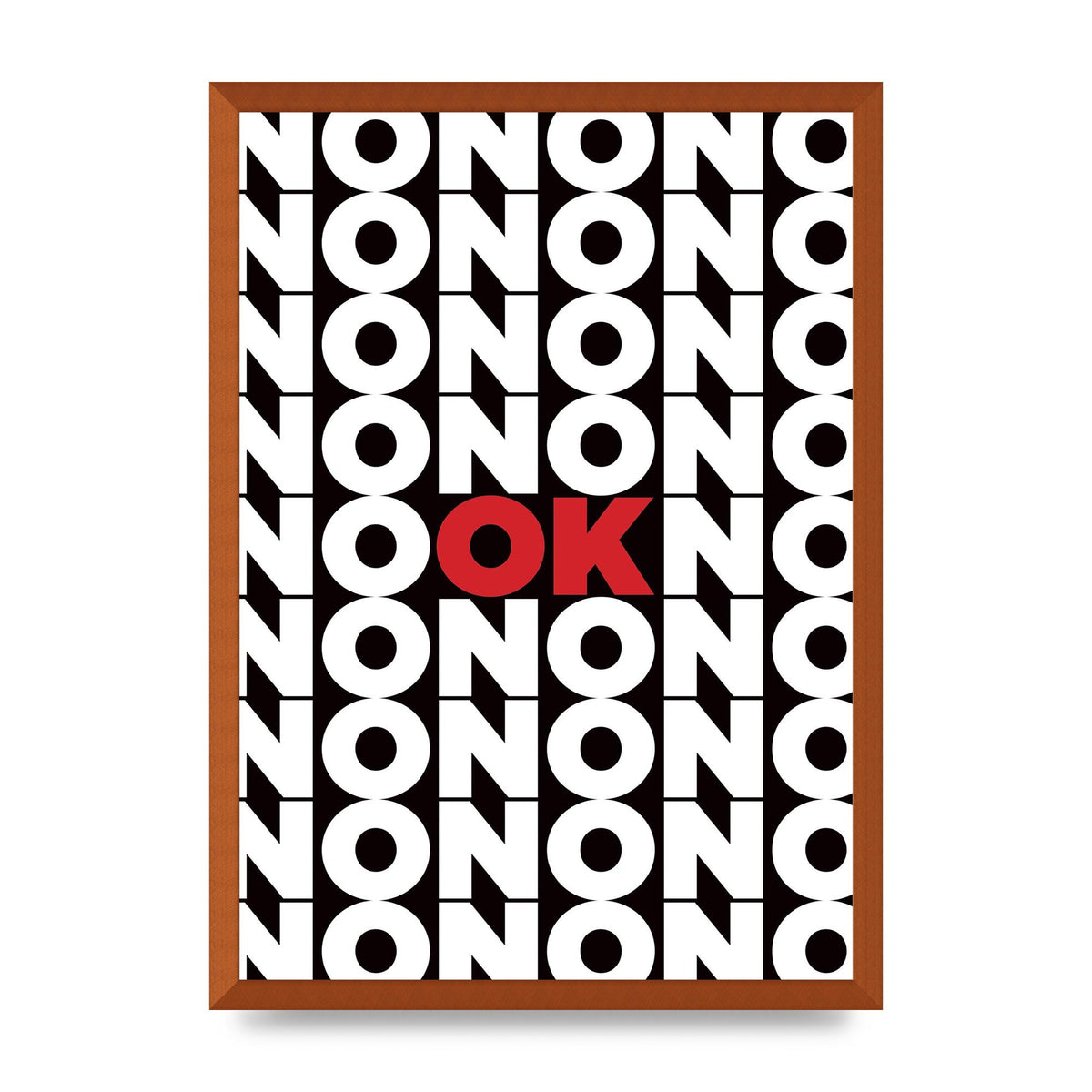 No Ok" Printed Poster - A2 framed