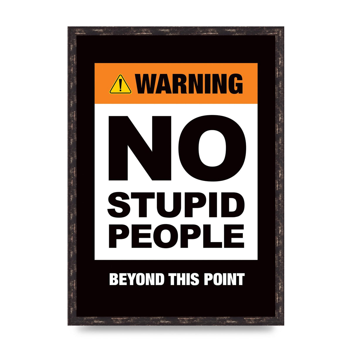 No Stupid People" Wall Art - A2 framed
