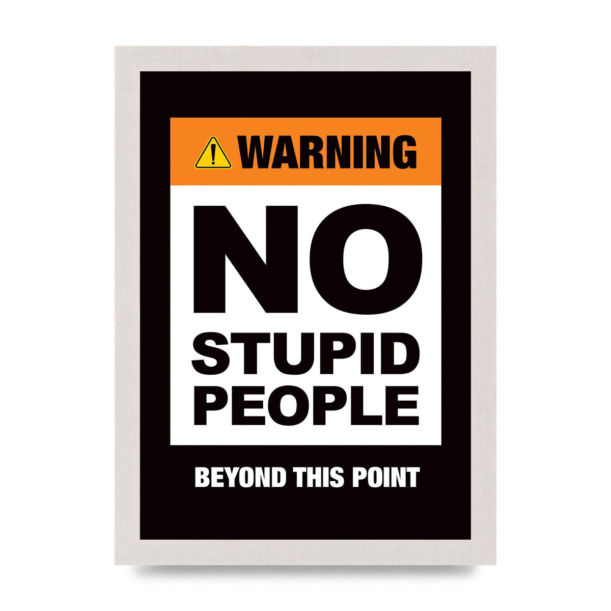 No Stupid People" Wall Art - A4 framed