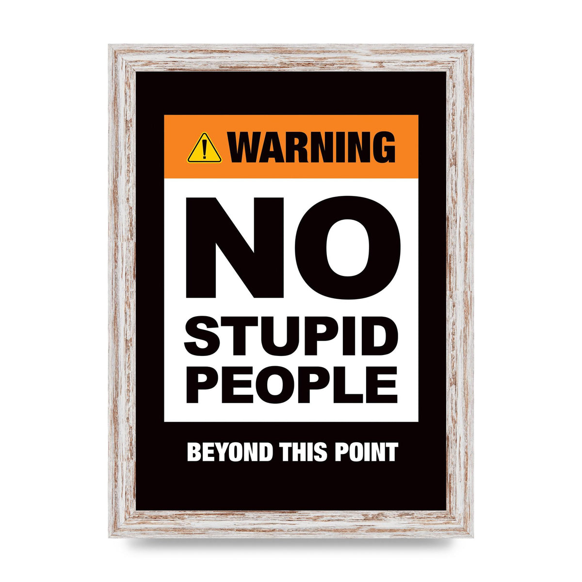 No Stupid People" Wall Art - A4 framed