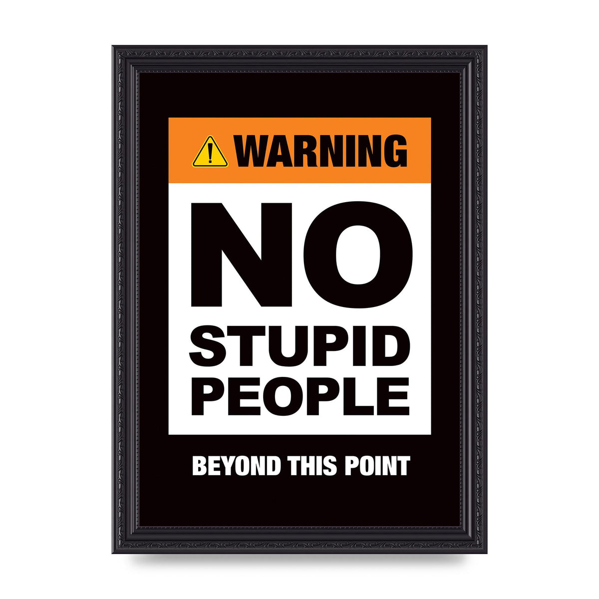 No Stupid People" Wall Art - A4 framed