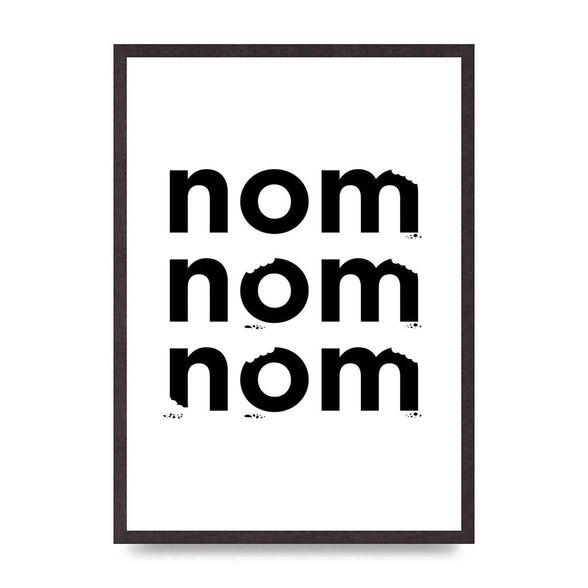 Nom Nom Nom" Art For The Home - A2 framed