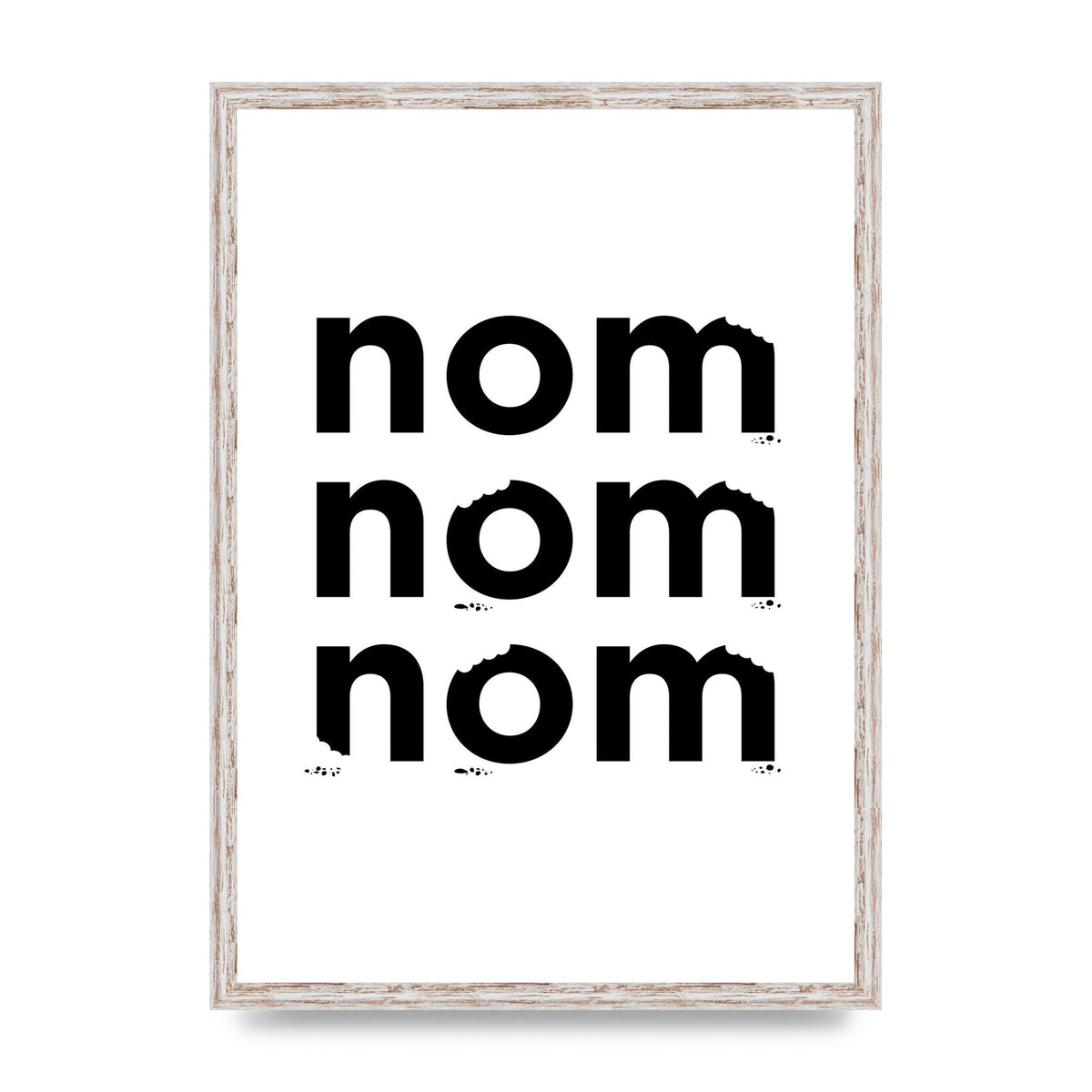 Nom Nom Nom" Art For The Home - A2 framed