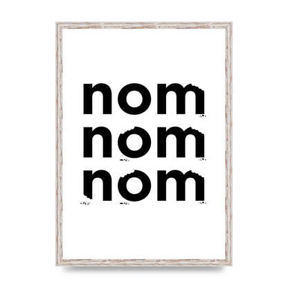 Nom Nom Nom" Art For The Home - A2 framed