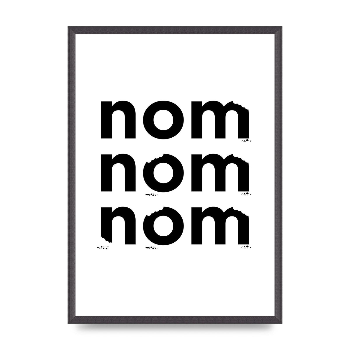 Nom Nom Nom" Art For The Home - A2 framed