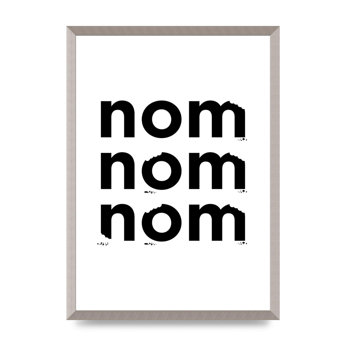 Nom Nom Nom" Art For The Home - A2 framed