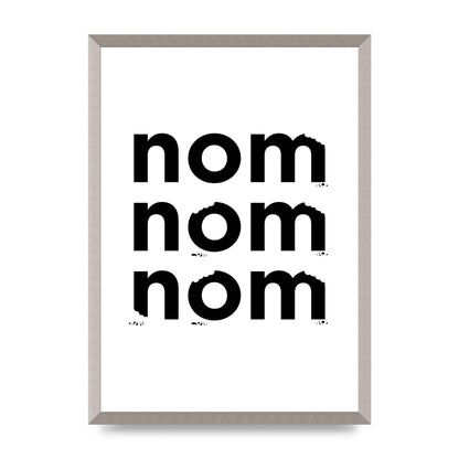Nom Nom Nom" Art For The Home - A2 framed