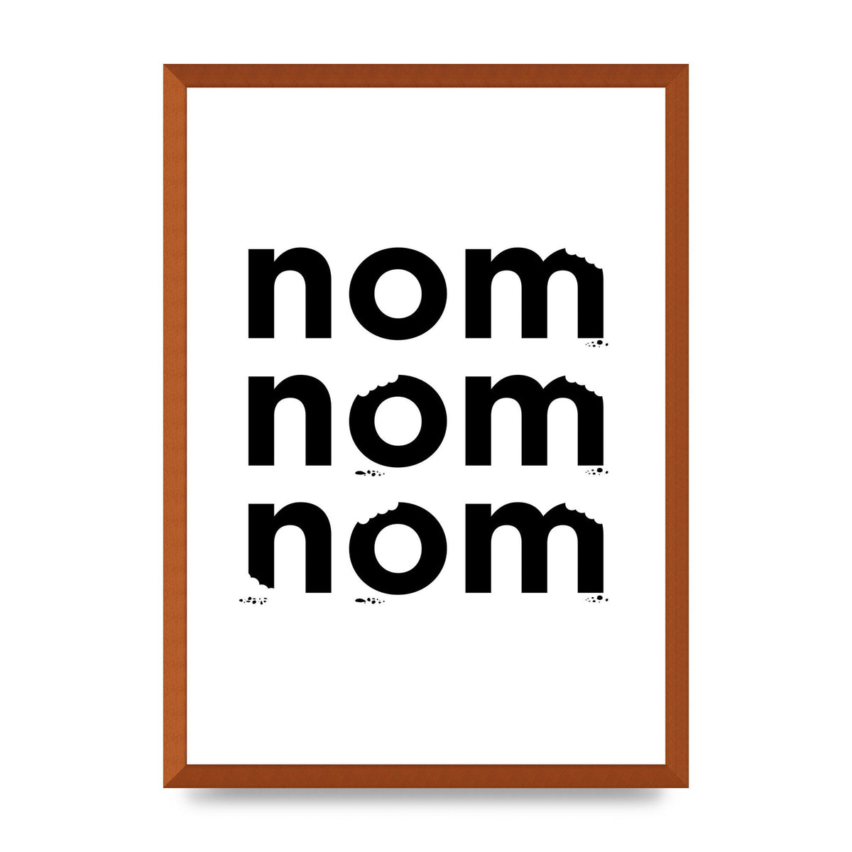 Nom Nom Nom" Art For The Home - A2 framed