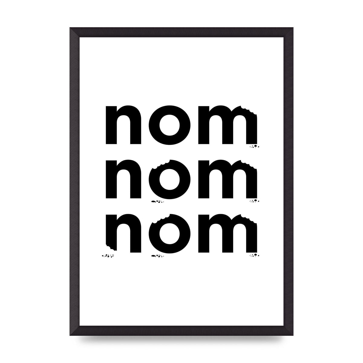 Nom Nom Nom" Art For The Home - A2 framed