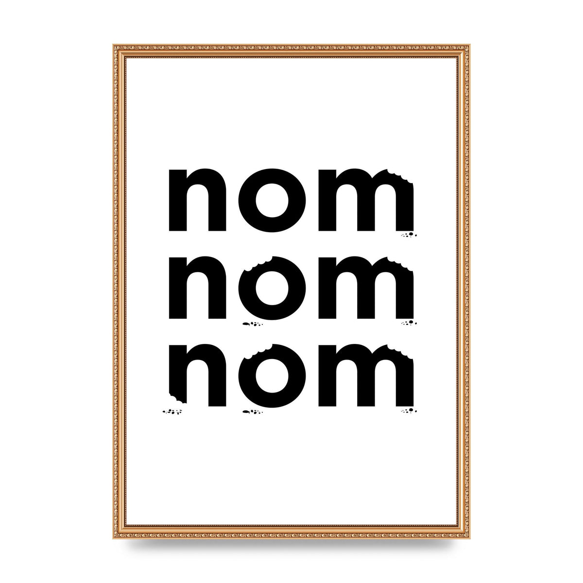 Nom Nom Nom" Art For The Home - A2 framed