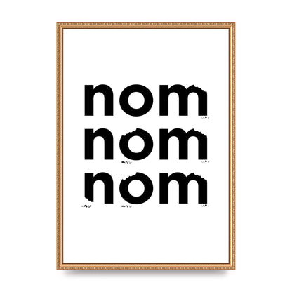 Nom Nom Nom" Art For The Home - A2 framed