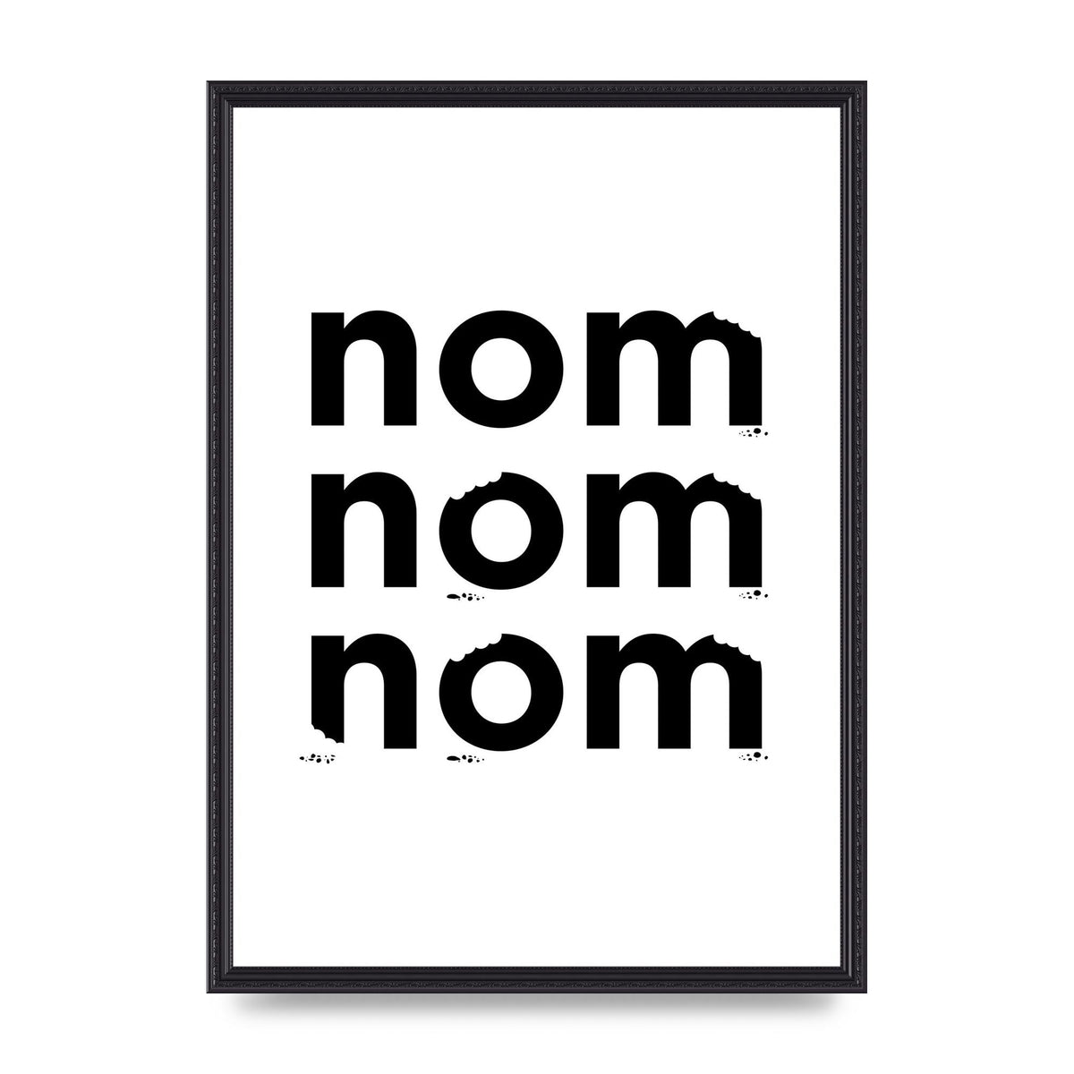 Nom Nom Nom" Art For The Home - A2 framed