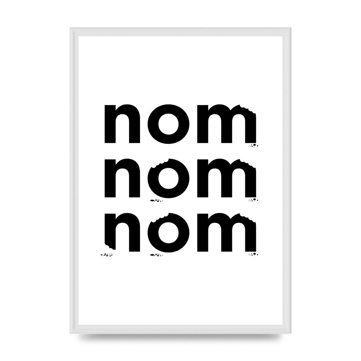 Nom Nom Nom" Art For The Home - A2 framed