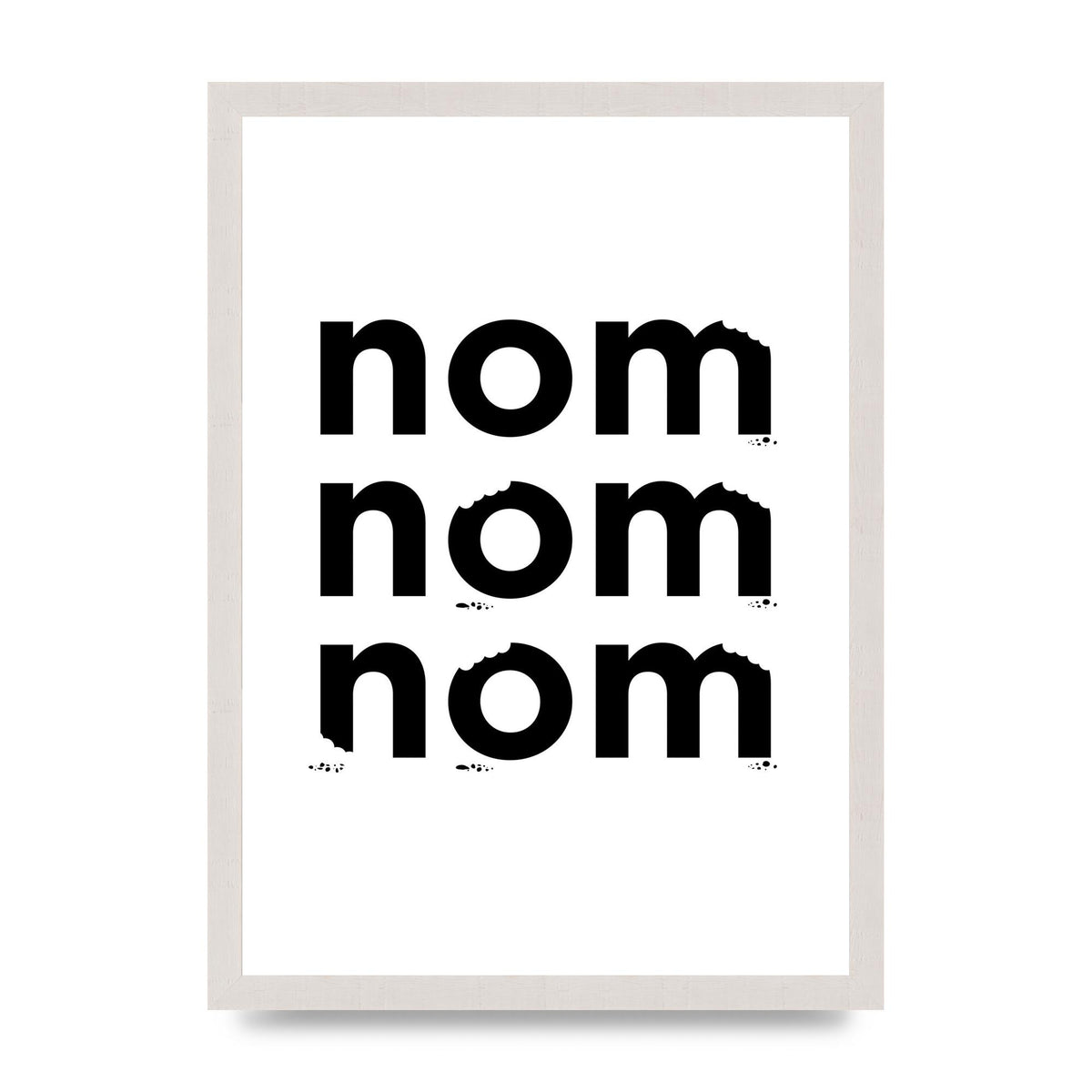 Nom Nom Nom" Art For The Home - A3 framed