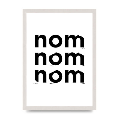 Nom Nom Nom" Art For The Home - A3 framed