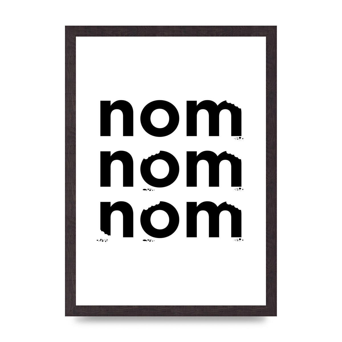 Nom Nom Nom" Art For The Home - A3 framed