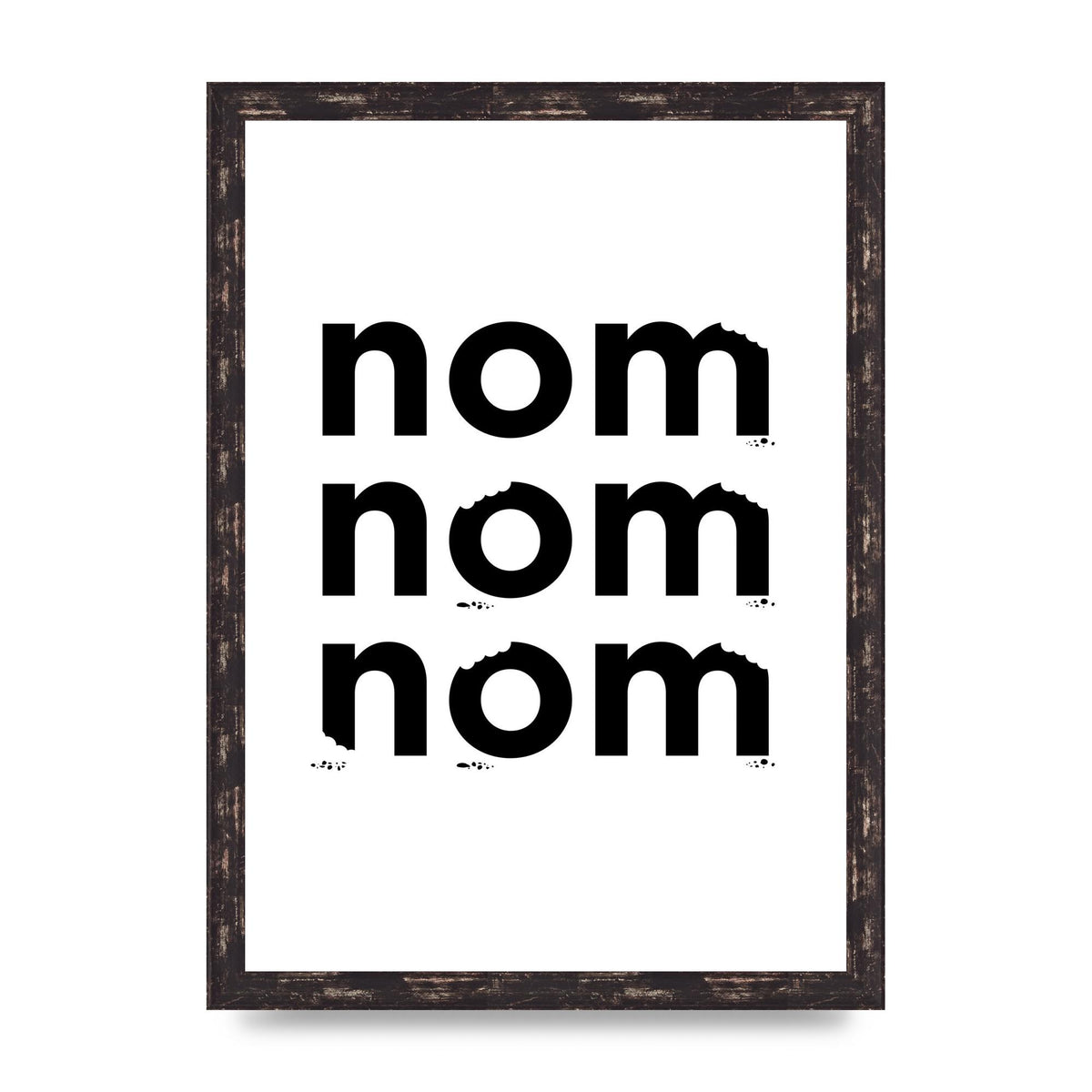 Nom Nom Nom" Art For The Home - A3 framed