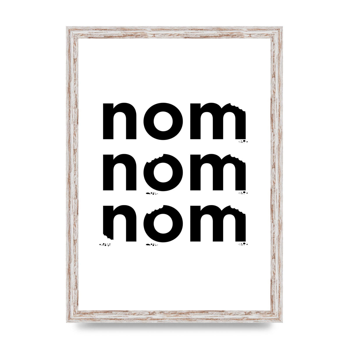 Nom Nom Nom" Art For The Home - A3 framed