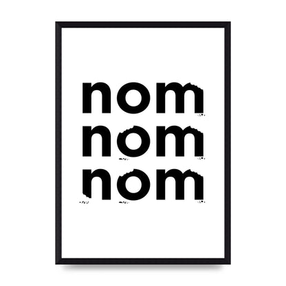 Nom Nom Nom" Art For The Home - A3 framed