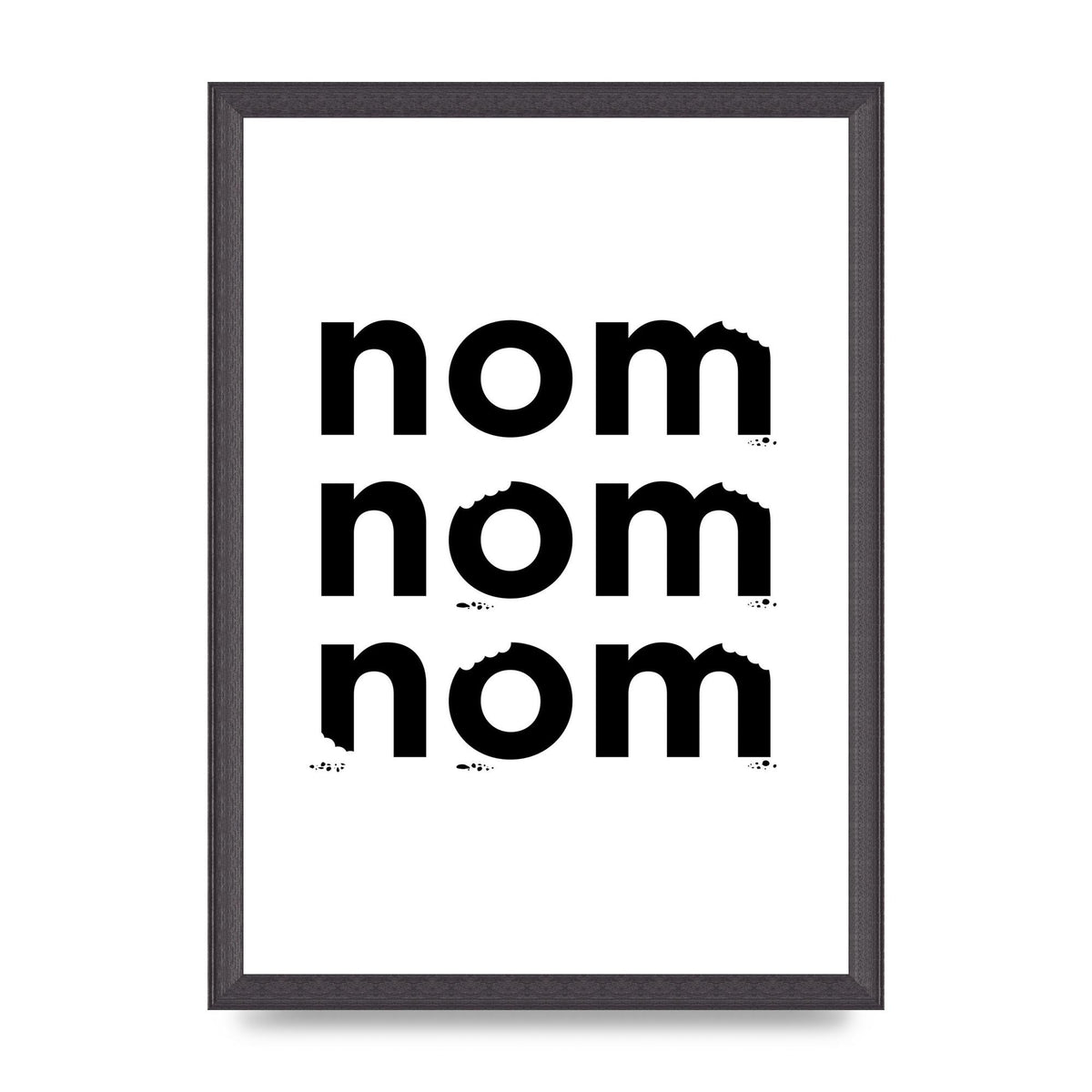 Nom Nom Nom" Art For The Home - A3 framed