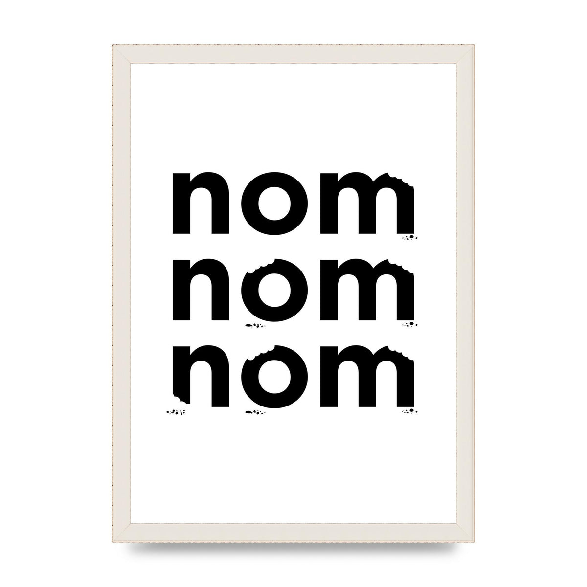 Nom Nom Nom" Art For The Home - A3 framed