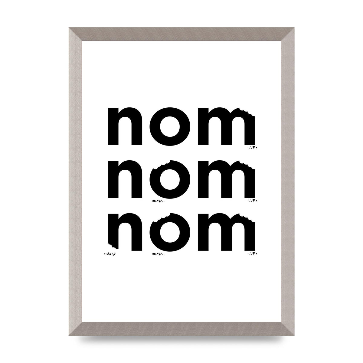Nom Nom Nom" Art For The Home - A3 framed