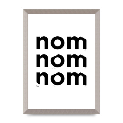 Nom Nom Nom" Art For The Home - A3 framed