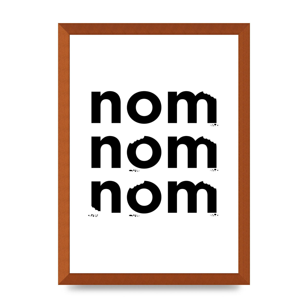 Nom Nom Nom" Art For The Home - A3 framed