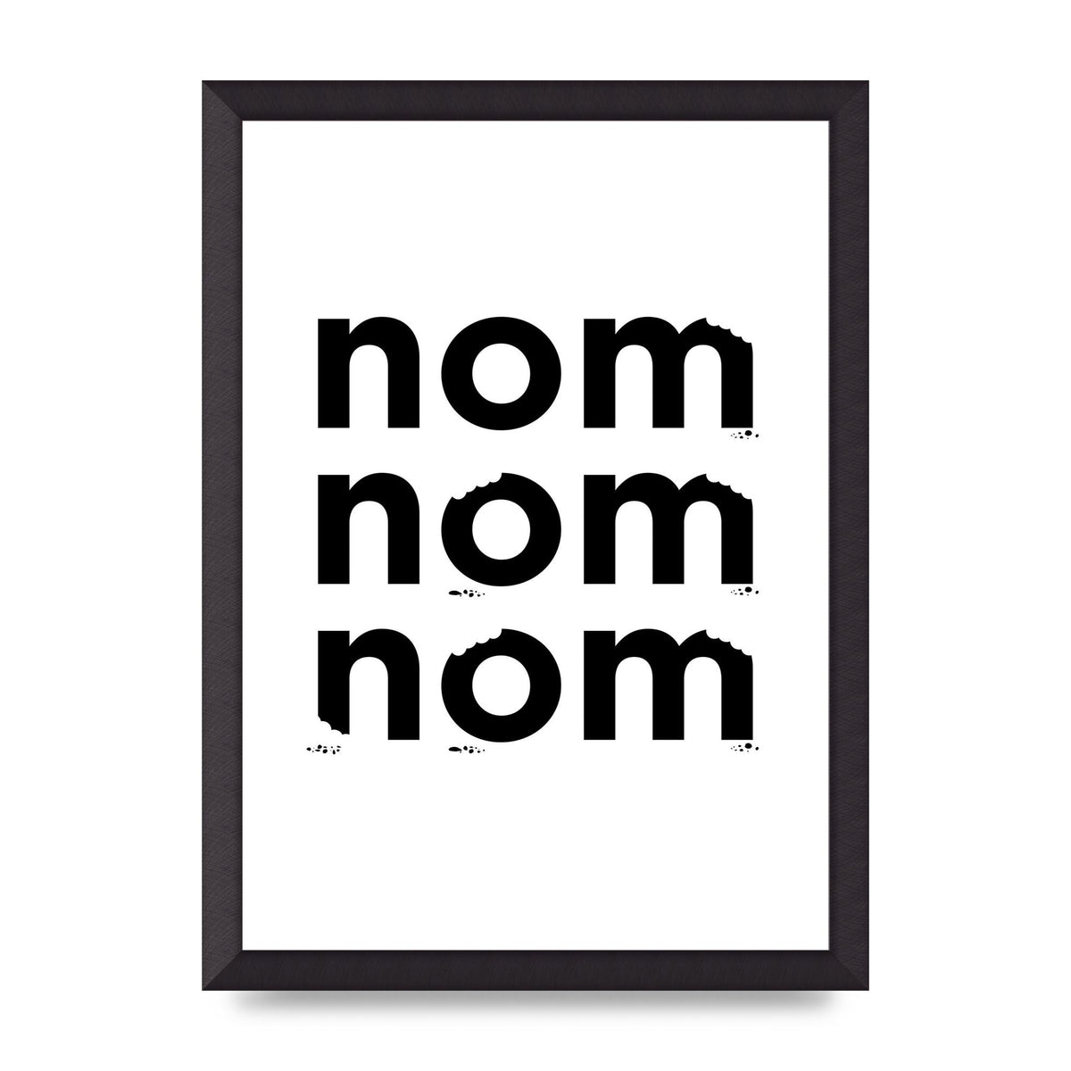Nom Nom Nom" Art For The Home - A3 framed