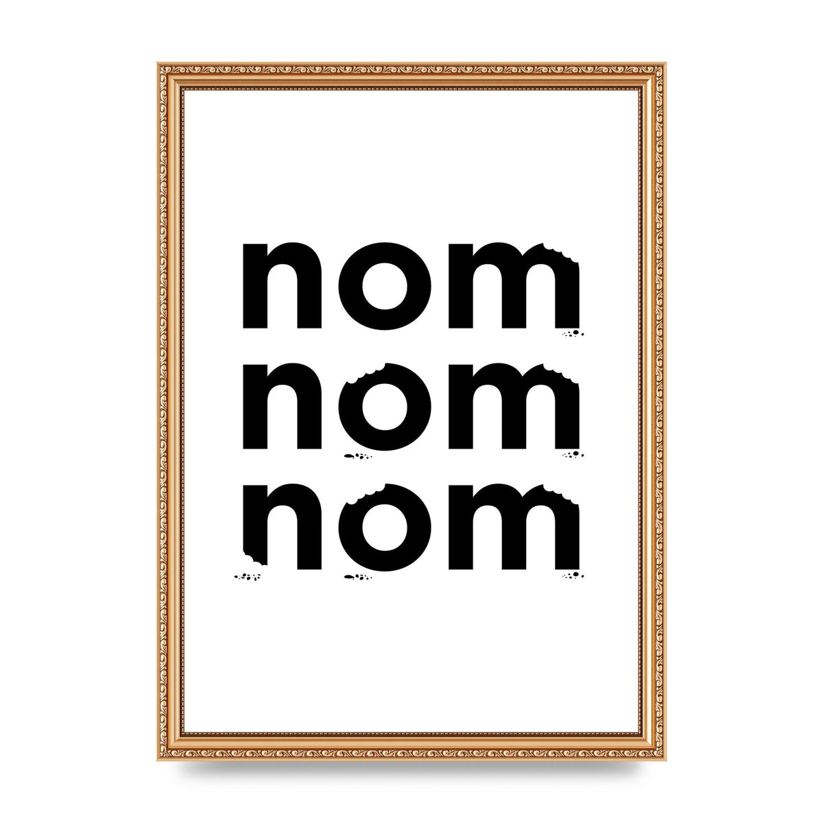 Nom Nom Nom" Art For The Home - A3 framed