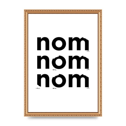 Nom Nom Nom" Art For The Home - A3 framed