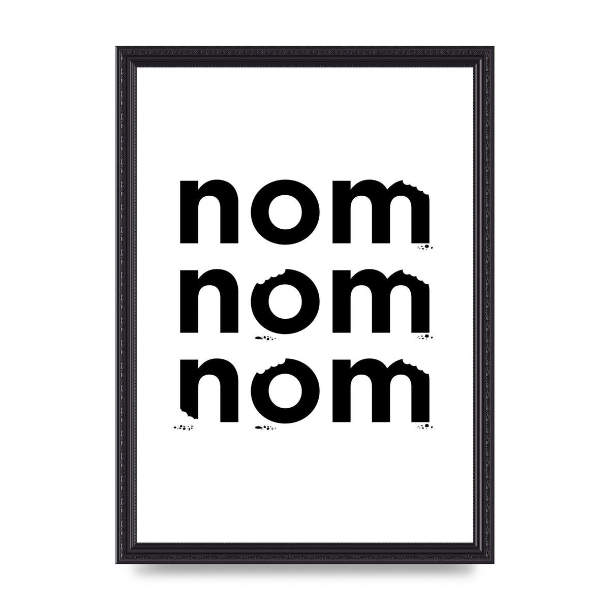 Nom Nom Nom" Art For The Home - A3 framed