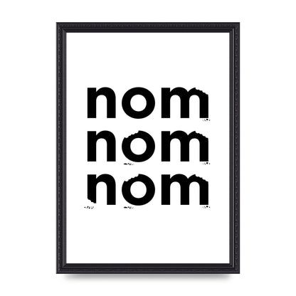 Nom Nom Nom" Art For The Home - A3 framed