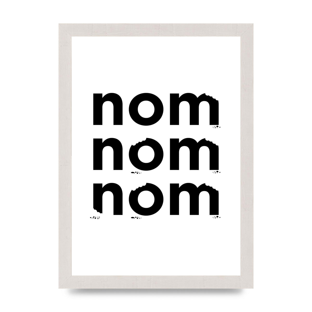 Nom Nom Nom" Art For The Home - A4 framed