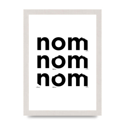 Nom Nom Nom" Art For The Home - A4 framed
