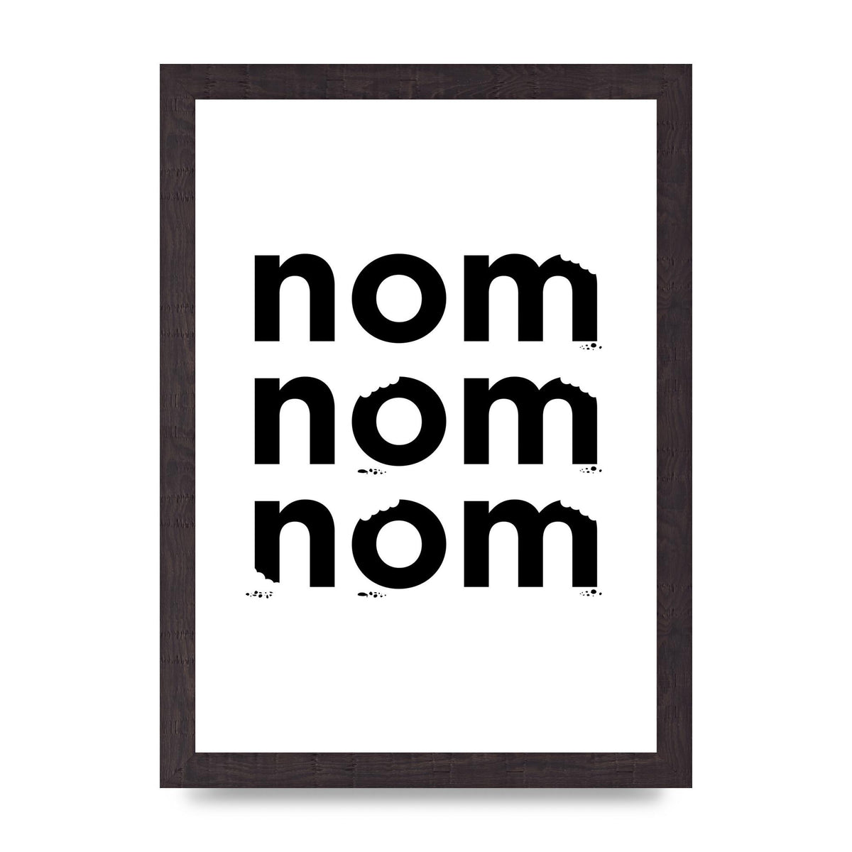Nom Nom Nom" Art For The Home - A4 framed