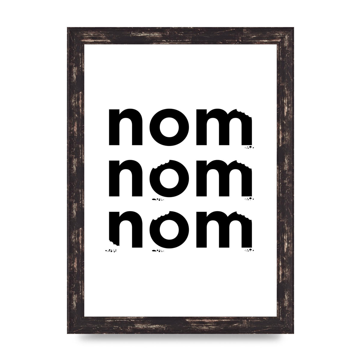 Nom Nom Nom" Art For The Home - A4 framed