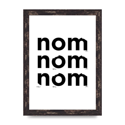 Nom Nom Nom" Art For The Home - A4 framed