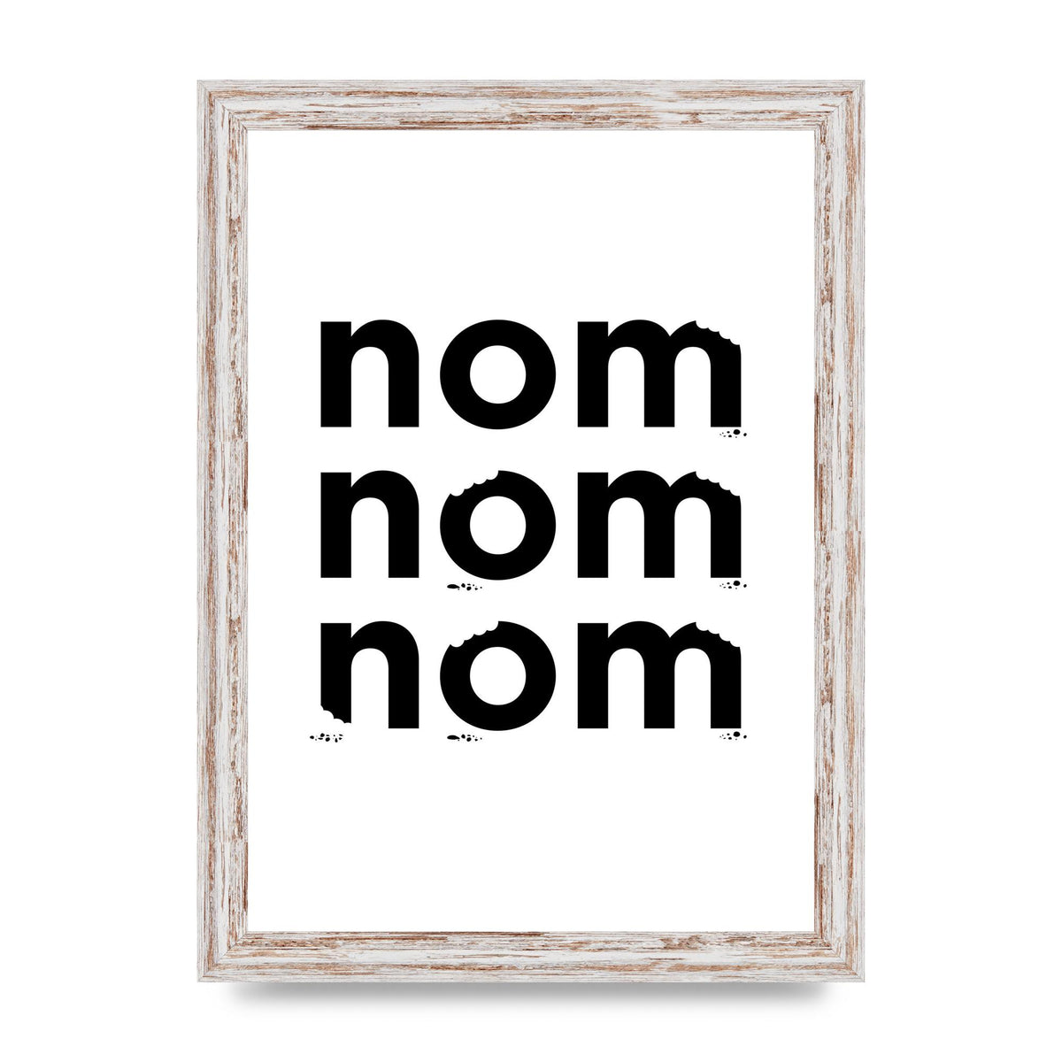 Nom Nom Nom" Art For The Home - A4 framed