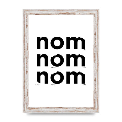 Nom Nom Nom" Art For The Home - A4 framed