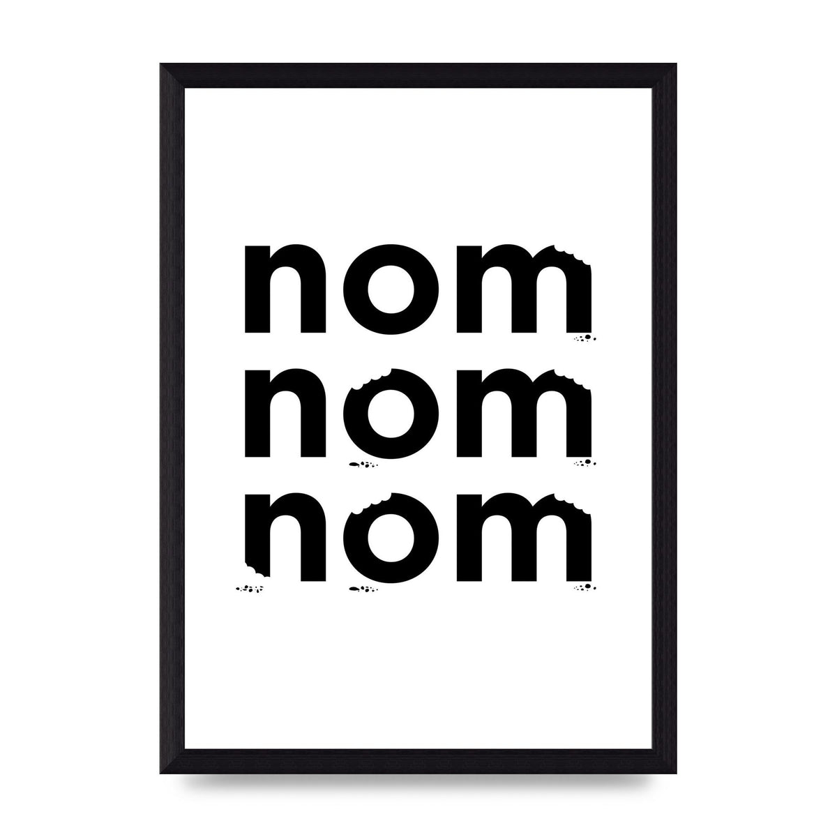 Nom Nom Nom" Art For The Home - A4 framed