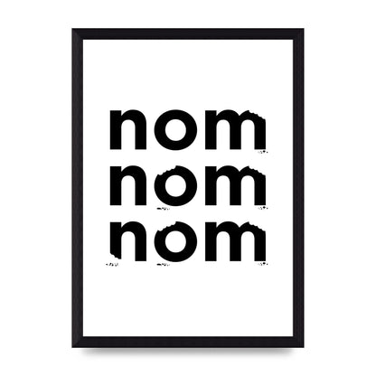 Nom Nom Nom" Art For The Home - A4 framed