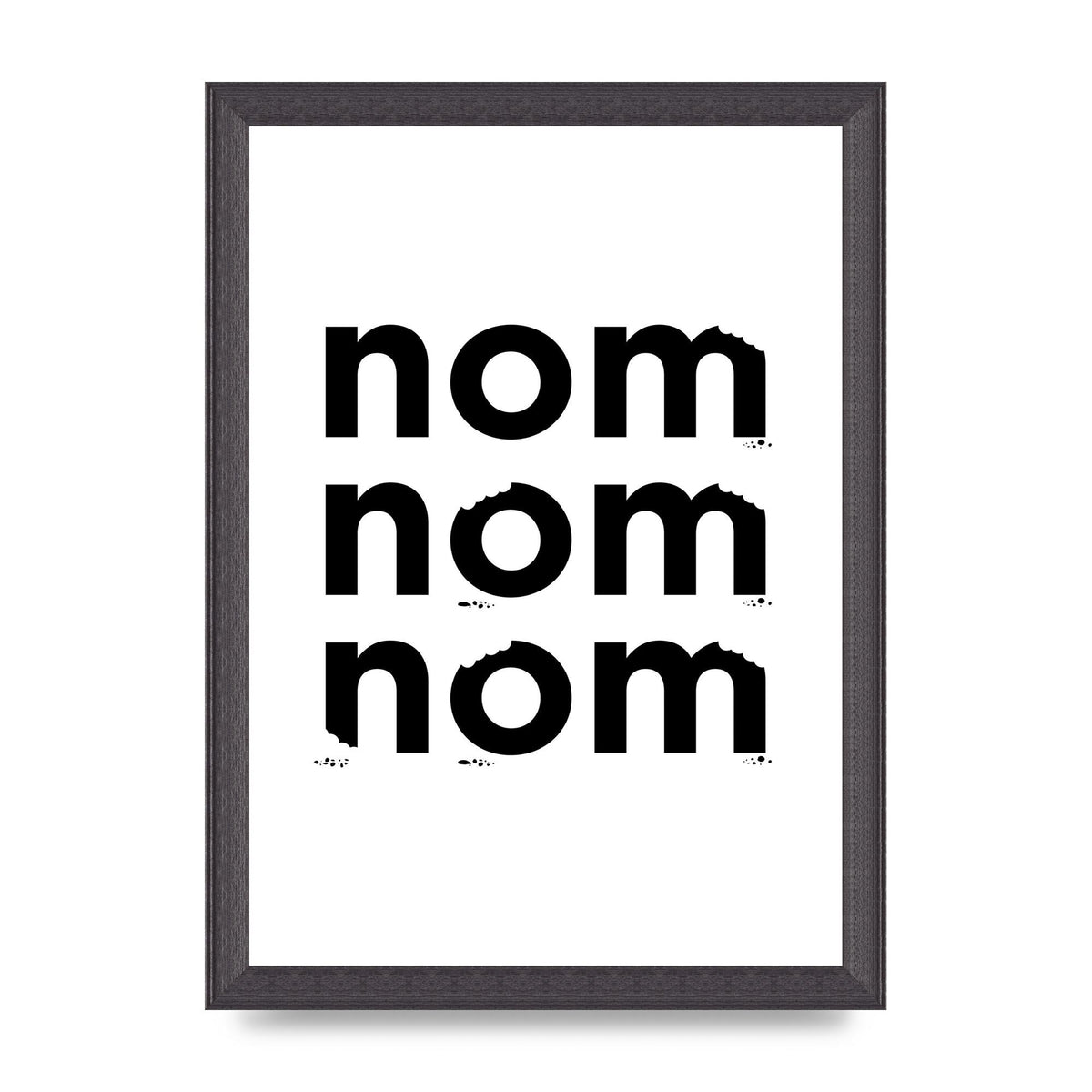 Nom Nom Nom" Art For The Home - A4 framed