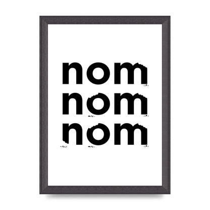 Nom Nom Nom" Art For The Home - A4 framed