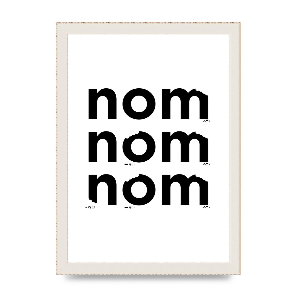 Nom Nom Nom" Art For The Home - A4 framed