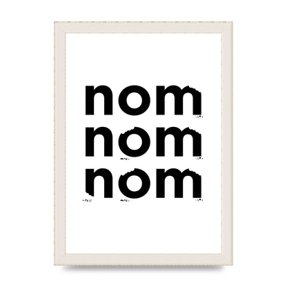 Nom Nom Nom" Art For The Home - A4 framed